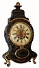 C.1900 Swiss, Neuchatel style clock, 8-day time/quarter hour strike on two gongs. 