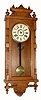C.1901 Ansonia Clock Co., "Queen Elizabeth", 8-day time and strike wall clock. 