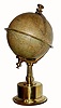 C.1890, French, Globe-World time clock, for the English market, 8-day. 