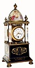 C.1890, Austrian, Royal Vienna porcelain portico clock with round 8-day movement. 