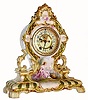 C.1910, Ansonia, Royal Bonn, LA CERDA, porcelain china clock, 8-day time and strike. 