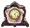 C.1901, Ansonia Clock Co., "La Lorne", 8-day time/strike porcelain mantel clock in cobalt blue. 