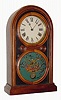 C.1859, Rare Ives Tin Plate Movement in a Venetian style clock case, 8-day time and strike. 