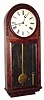 C,1860, E. N. Welch Rosewood Wall regulator, 2-weight time, case design by Solomon Spring. 