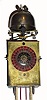 Mid 20th century, copy of 19th Century Japanese Lantern Clock, dual foliot, 3-wt, striking, with alarm. 