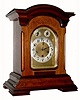 C.1910, German, Junghans, Westminster chime mantel clock, mahogany case with inlay. 