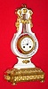C.1910, French, Leroy, Horoger du Roy, Paris, lyre form mantel clock with swinging brilliants, 8-day time and strike. 