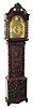 C.1820, English, D. Seddon, Frodsham, 8-day brass dial tall case with rolling moon in arch, ringed winding holes, seconds dial below 12, and calendar aperture above 6, in a carved oak case with broken arch hood. 