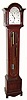 C.1920, English for Tiffany and Co., Westminster chime grandmother clock in slim mahogany case. 