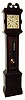 C.1905, Ithaca Tall Clock, Spring driven, 8-day time and gong strike in an oak case. 