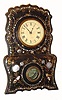 C.1850, Henry Sperry, Paper Mache shelf clock, 8-day time and strike. 