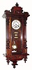 C.1890, German, Alt Deutsch style case R/A pendulum for the French market, 8-day time/strike calendar wall regulator. 