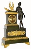 C.1825, French, Bronze Figural Clock VICTORY, with silk thread bell strike movement. 