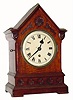 C.1890, English, Fusee, Gothic form mantel clock, 8-day, time. 