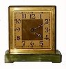 C.1930's Swiss, 8-day double dial partner's desk timepiece. 