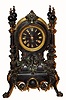 C.1890, French for Tiffany and Co., marble and bronze mantel clock. 
