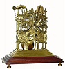 C.1870, English, 2-Fusee Skeleton clock, with restorations. 
