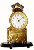 C.1890, American, Annual Wind Clock Co., skeleton clock, less dome. 