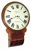 C.1880, English, Large 2-fusee wall clock, 17" chapter ring. 