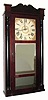C.1835 Roman M. Butler, St. John, N.B., Canada, 8-day time/strike wood movement half column and splat shelf clock. 