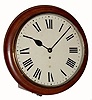 C.1910, English, Fusee Dial Clock, mahogany case, original dial.12 inches. 