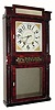 C.1835, C. and N. Jerome, 30-hour wood movement half column and splat, double deck shelf clock, with ad stencil. 