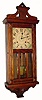 C.1920, Sessions Clock Co., "No. 9224", 8-day time and strike wall clock, arts and crafts. 