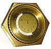C.1965, Swiss, Semca, World Time clock, 15j., gilt brass case. 