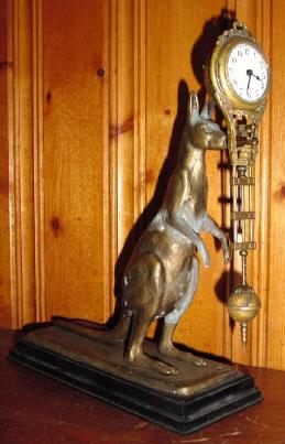 C.2000, China, ProClocks, Repro of the Kangaroo swinging arm clock. — Antique Clocks Price Guide