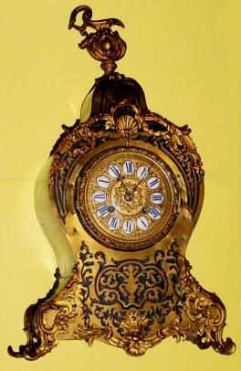 C.1870, French, Japy Fils, Contra-boulle, 8-day time and bell strike. — Antique Clocks Price Guide