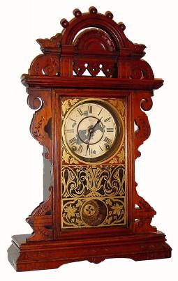 C.1890 Seth Thomas Clock Co., "Eclipse", 8-day time/strike mantel clock. — Antique Clocks Price Guide