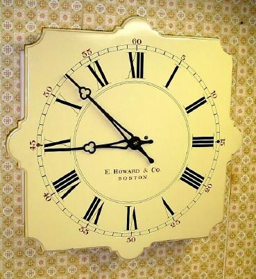 Mixed lot: C.1920, Howard marble clock case, now with wooden dial, and now with a Waltham gallery movement from the same period, running. — Antique Clocks Price Guide