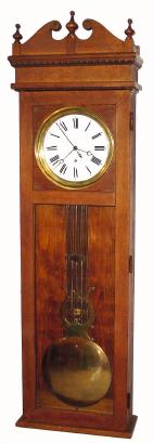 C.1880, Swiss Pinwheel Movement, in a purpose made oak and pine case from C.1925. — Antique Clocks Price Guide