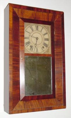 C.1840, Boardman and Wells, Bristol, Conn, 30 hour wooden works bevel front, mahogany shelf clock. — Antique Clocks Price Guide