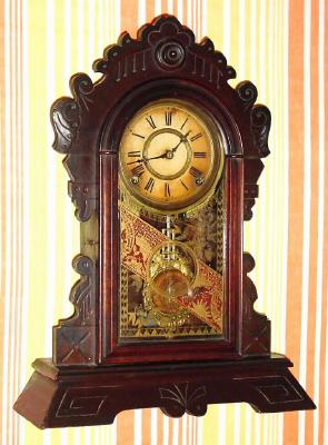 C.1880, F. Kroeber, NY, WASP, Walnut cased mantel clock, 8-day time and gong strike. — Antique Clocks Price Guide