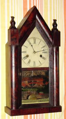 C.1870, William L. Gilbert, 30-hour time/strike steeple clock. — Antique Clocks Price Guide