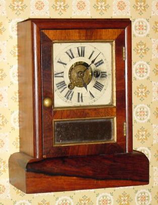 C.1870, Seth Thomas Clock Co., "Cottage E", 30-hour time/alarm cottage timepiece. — Antique Clocks Price Guide