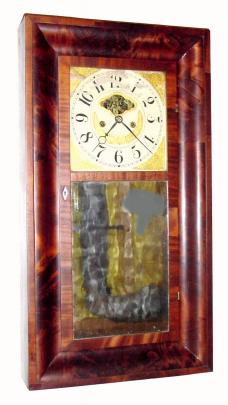 C.1841, Eli Terry, Jr. and Co., 8-day time/strike weight OG shelf clock. — Antique Clocks Price Guide