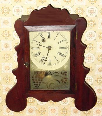 C.1853, E and A. Ingraham, 30-hour lyre front timepiece. — Antique Clocks Price Guide