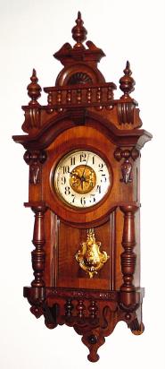 C.1905, German, Junghans, Walnut wall clock in the Alt Deutsch style, 8-day time and strike. — Antique Clocks Price Guide