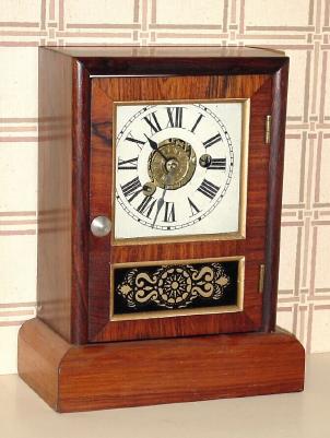 C.1868, Seth Thomas, Thomaston, Conn, Mini Flat Top cottage clock, 30 hour, time and alarm. — Antique Clocks Price Guide