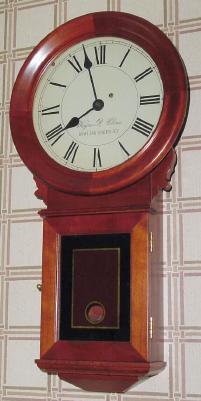 C.2001, Wayne R. Cline, Bowling Green, KY, mini No. 70 regulator, in cherry, with 8-day lever movement. — Antique Clocks Price Guide