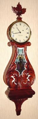C.1979, Foster S. Campos, Repro Lyre clock, 8-day, weight driven. — Antique Clocks Price Guide