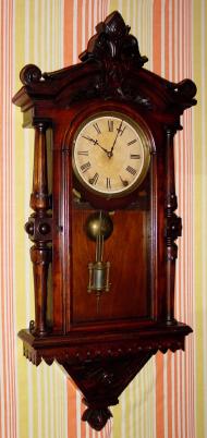 C.1880, F. Kroeber, New York, Regulator No. 30 in walnut, 8- day, time and strike. — Antique Clocks Price Guide