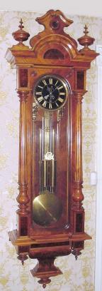 C.1875, Austrian, Anton Vogel, "Jahr-Uhr", weight driven year duration wall clock in a walnut case. — Antique Clocks Price Guide