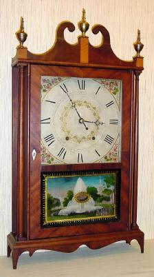 C.1825, Seth Thomas, Plymouth, Conn, Pillar and Scroll, 1-day wooden movement, 2-wt. — Antique Clocks Price Guide