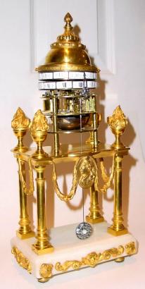 C.1790, French, Annular Dial Portico clock with silk thread suspension and bell strike. — Antique Clocks Price Guide