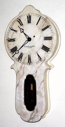 C.1874, E. Howard and Co., "No. 28, Marble Dial Clock", 8-day weight driven timepiece. — Antique Clocks Price Guide