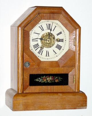C.1870, Seth Thomas Clock Co., 30-hour time/alarm octagon top cottage timepiece. — Antique Clocks Price Guide