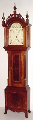 C.2002 (dated), Foster S. Campos, Mini Tall case clock in the Roxbury style, 8-day, passing bell strike, weight driven. — Antique Clocks Price Guide
